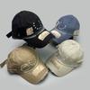 Frühling und Sommer Personalisierter Fünfzackiger Stern Stickerei Aufnäher Baseballkappe Herren und Damen Sonnenschutz Loch Straße Retro Kappe