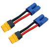 XT60 XT-60 XT60H Male and Female Plug Connectors To EC5 Male and Female Plug Connectors, Adapter Cable with 12AWG Silicone Cord, 2 Pairs