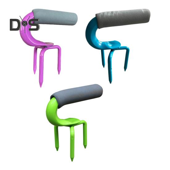 Cultivador manual de acero de fácil montaje, cultivador giratorio para jardín, aireador de césped, herramienta de jardinería manual