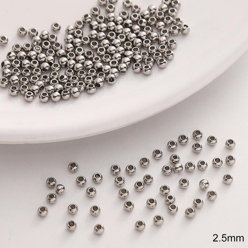 Stainless Steel Smooth Round Spacer Beads for Handmade DIY Bracelets & Necklaces