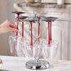 Iron Wine Glass Stand with 6 Hooks Wine Glass Holder  For Kitchen Bar Living Room Office