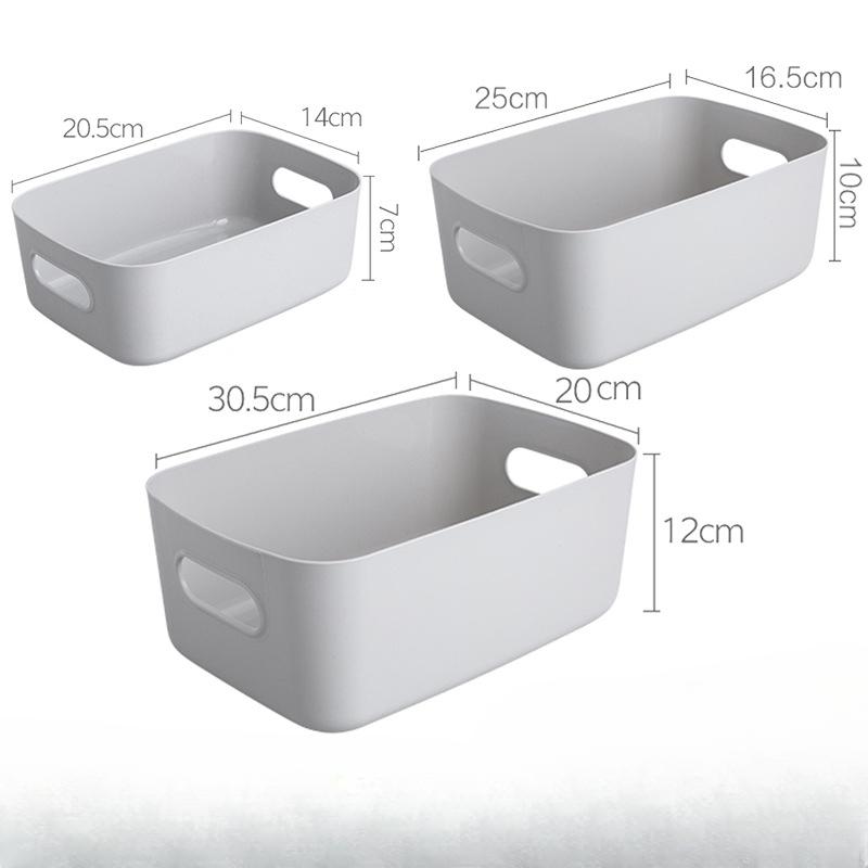 Desktop Kunststoffbox Kosmetik-Organisationsbox Küchenaufbewahrungsbox Snack-Aufbewahrungskorb