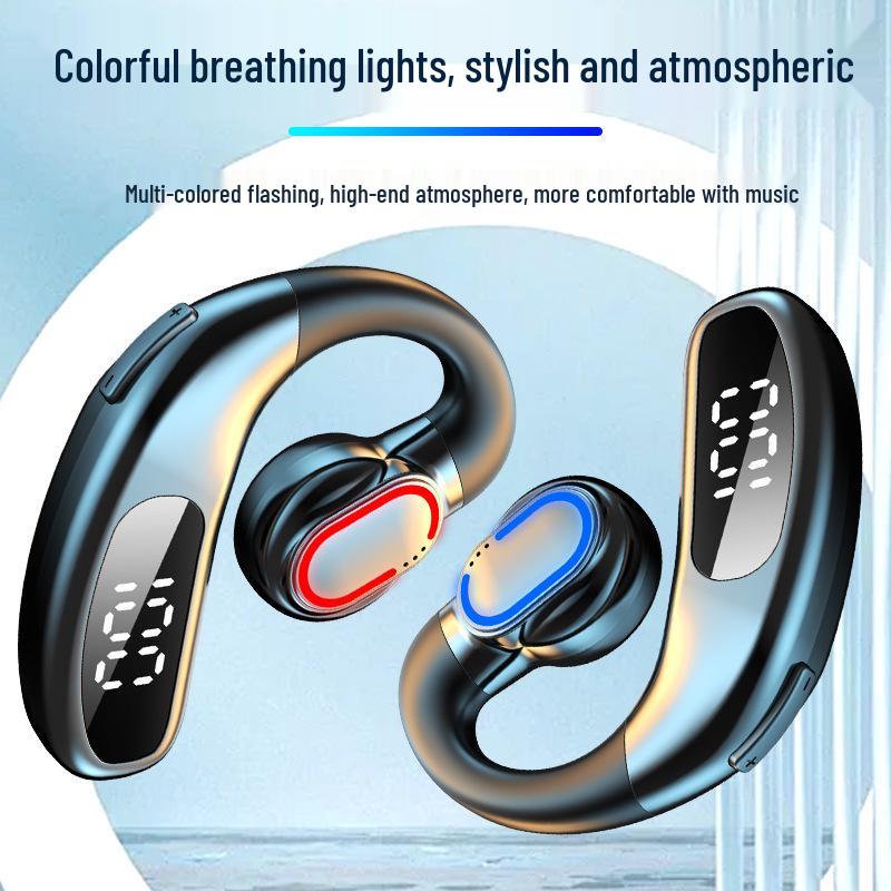 F80 Over-Ear Bluetooth Business Earbuds with Air Conduction and Breathing Light.
