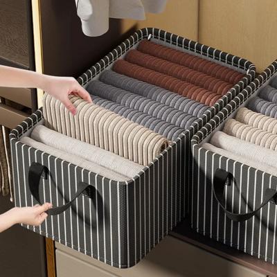 1 Piece of Clothing Storage Box, Household Foldable Clothing Storage Box, with Steel Frame Wardrobe for Organization and Storage