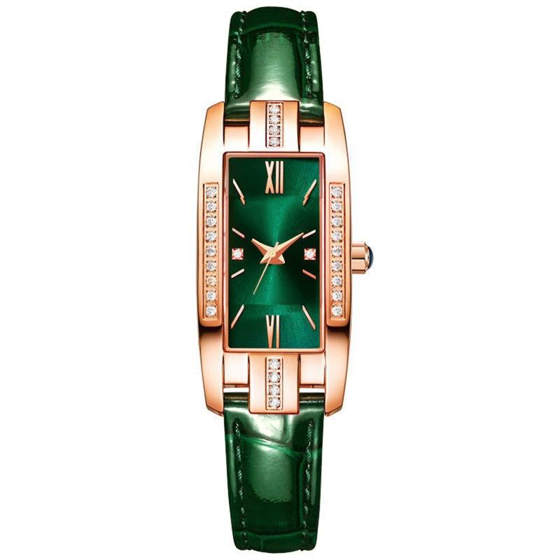 Diamond Watch Belt Square Dial Ladies Quartz Watch Calendar Large Dial