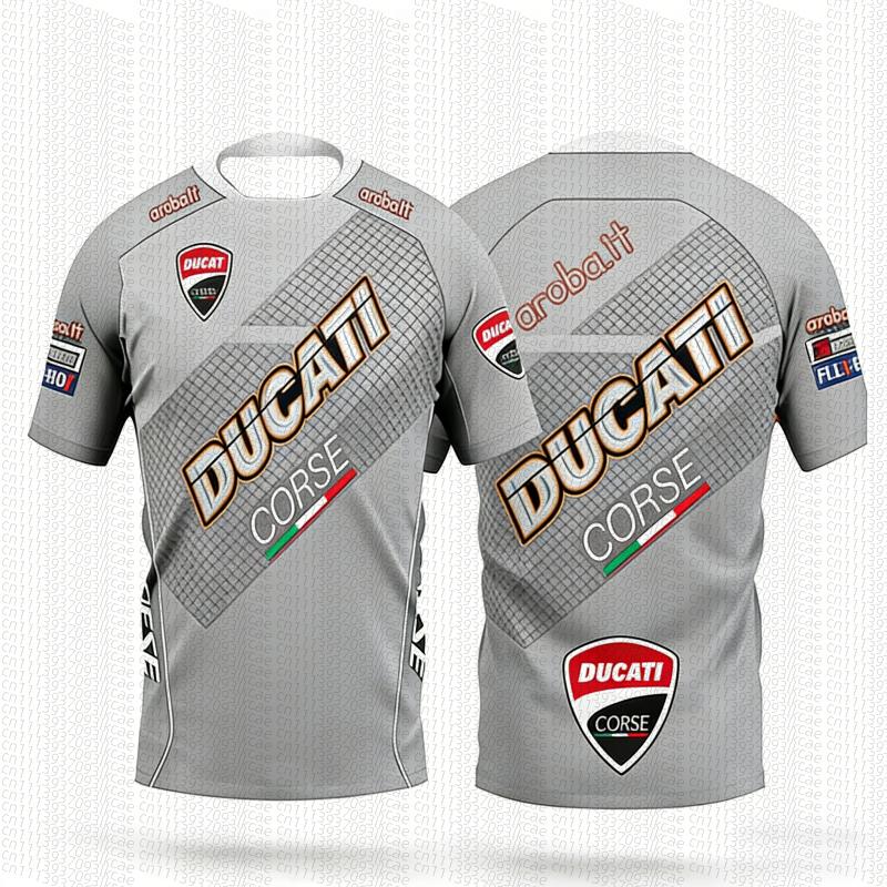 2026 New Fashion Men's and Women's New Off  T-shirt Quick-dry Breathable Quick Drying Sports Shirt Extra for Ducati Beachwear