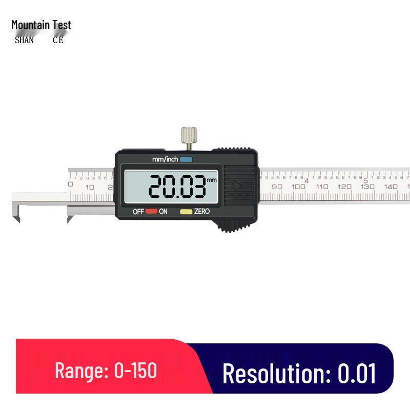 Mountain Measurement Precision Digital Caliper - Stainless Steel Inner Groove Width Tool
