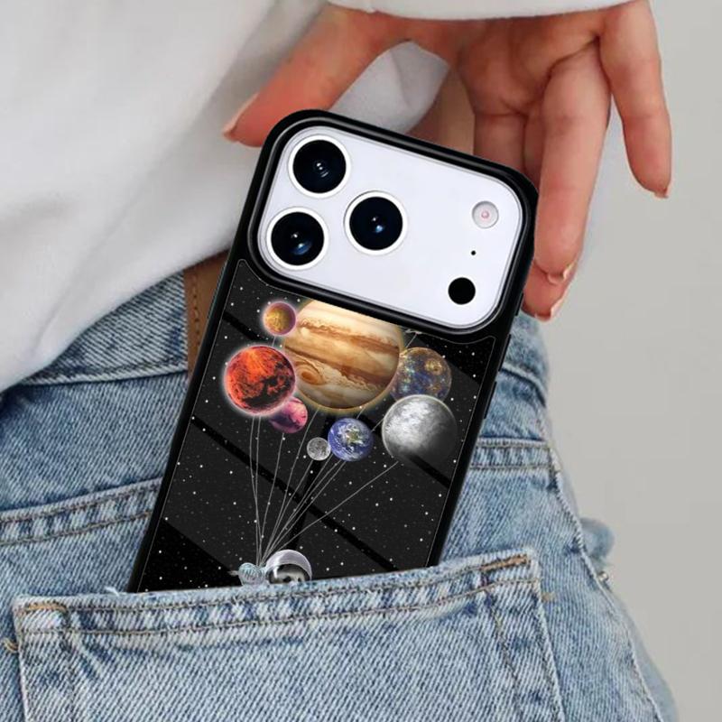 Space Planets Solar System soft Phone Case for iPhone 17ProMax 12 13 14 15 16e 17 Pro Max Plus Air Cover