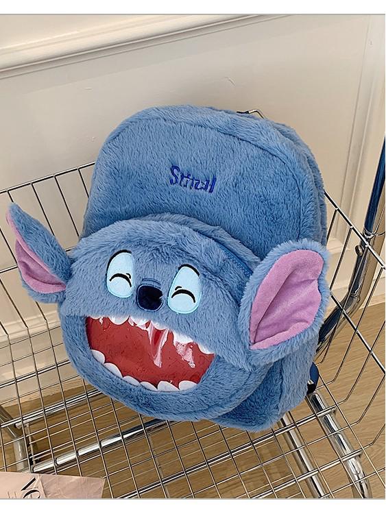 Cartoon Stitch Monster Plüschrucksack - Niedliche Ita-Tasche für Studenten