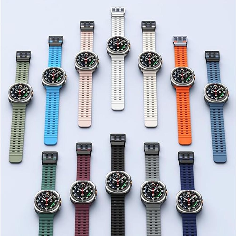 Cinturino Originale per Samsung Galaxy Watch Ultra 47mm accessori Braccialetto Sportivo in Silicone Marino Correa Galaxy Watch 7 Ultra Band
