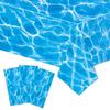 3PCS Odorless Ocean Theme Party Tablecloth Plastic Ocean Wave Table Cover  Beach