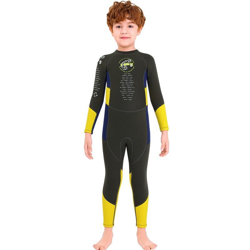 Children's Warm Swimsuit 2.5MM One-piece Diving Suit Men's Long-sleeved Cold-proof Snorkeling Surfing Jellyfish