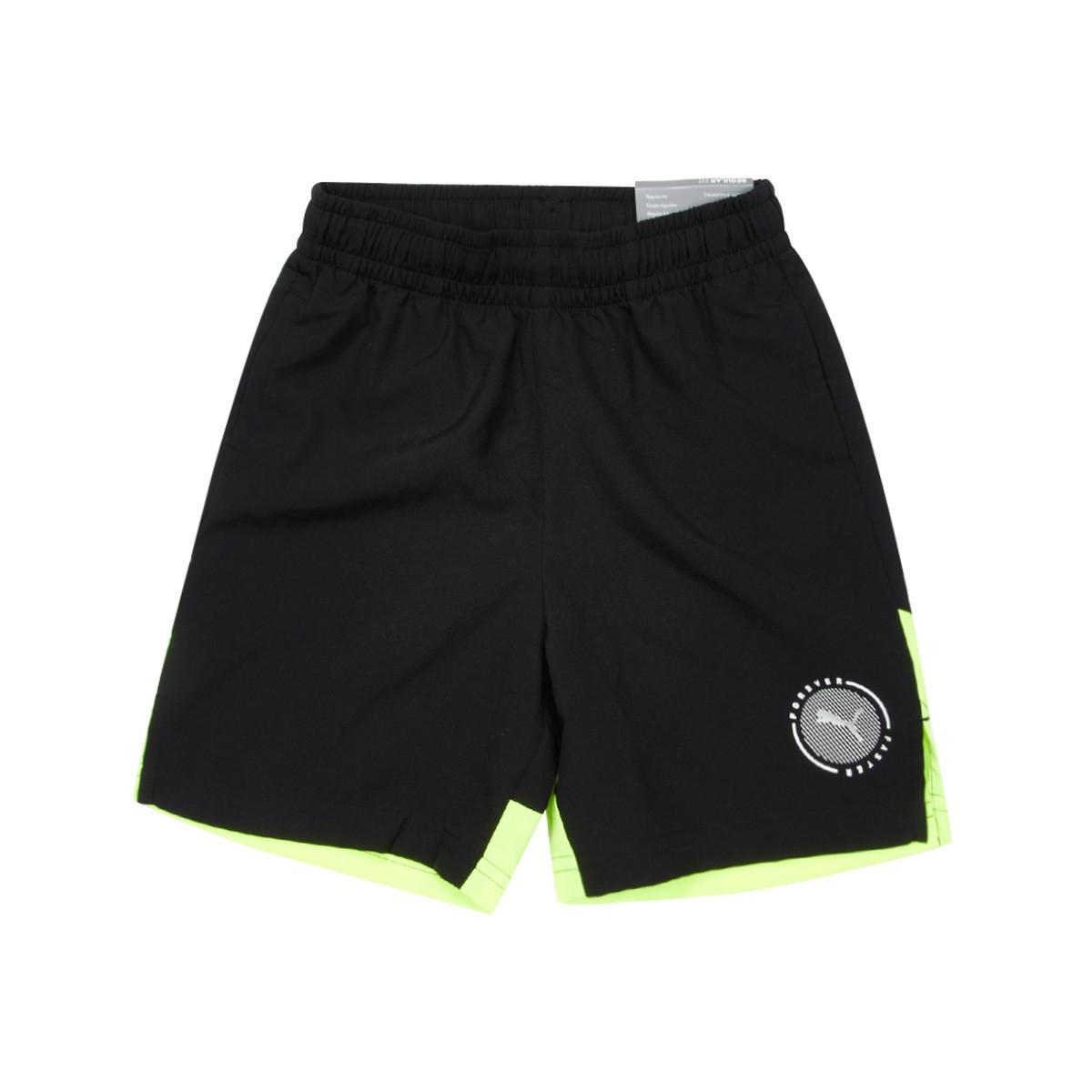 Puma Quick-Dry Fashion Color-Block Comfortable Shorts Kids shorts Black 670993-01 100