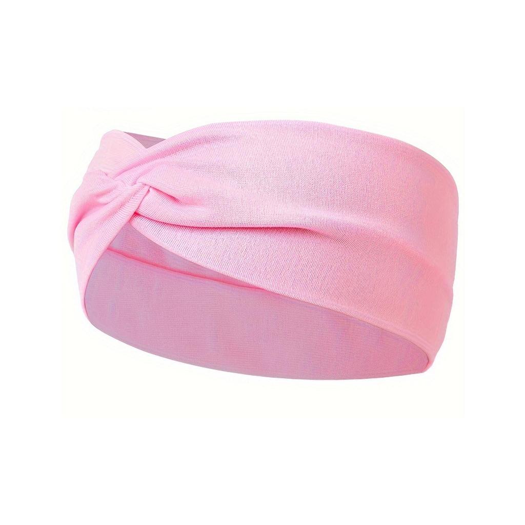 Damen Elastisches Yoga-Schweißband, Breites Schweißabsorbierendes Stirnband, Sport-Haaraccessoire