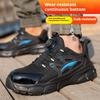 lightweight safety shoes with rotary button anti-slip field work boots steel toe work shoes for women men safety toe sneakers