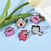 5 Pcs Fashion Jigglypuff Brooch Cute Ditto Meowth Enamel Pins Backpack Clothing Jewelry Metal Badge Accessories Gift