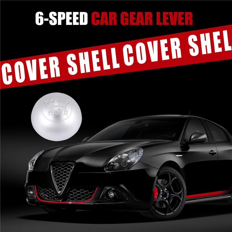 6 Speed Matte Gear Shift Knob Cap Cover Shifter Lever Handball Case Cover For Alfa Romeo Giulietta 2010-On 55346345