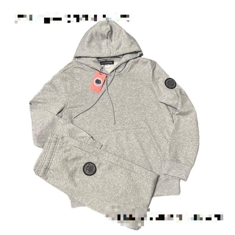 Mens Hooded Long Sleeve Cotton Sweatshirt Casual Sportswear Set Slim Fit Pure Color Wear
