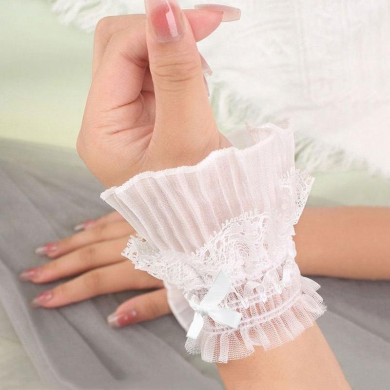 Elegant Lace Bowknot Arm Sleeves For Nails Photography Styling Fashionable Cuffs Sleeves Armwear Cosplay Accessories