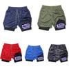 Griechenland Flagge Camouflage Muay Thai Kickbox Shorts Herren Damen Unisex Freizeit Sportbekleidung Doppellagig Schnelltrocknend Training Sport Fitnessstudio Workout