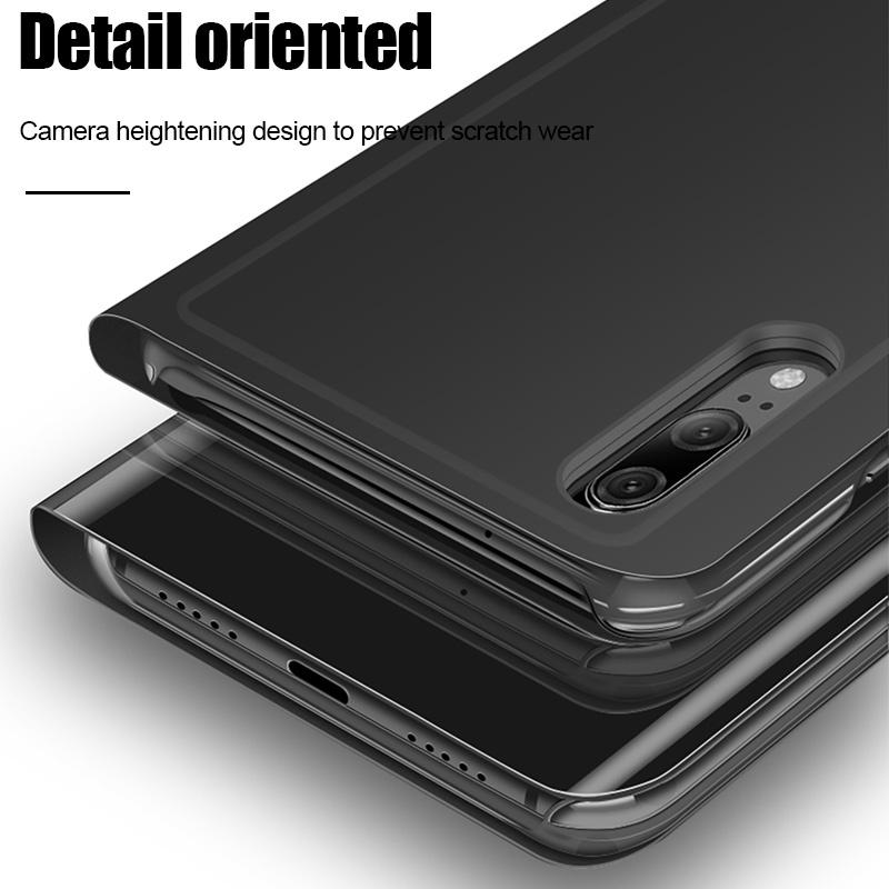 Fashion Mirror Screen Wallet Flip Smart Phone Case Cover for iPhone 16 15 14 13 12 11 Samsung A73 A13 A23 A24 A25 Huawei Honor Xiaomi Redmi Note 13 12