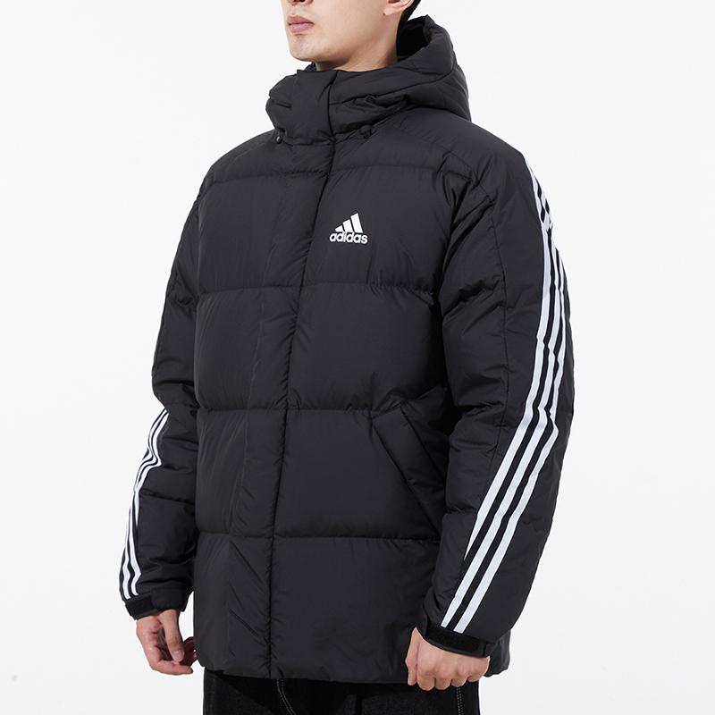 Adidas Puffy Down Jacket With Hood Men Outerwear Black H20754