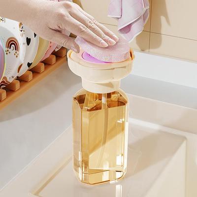 Dishwashing Liquid Dispenser Flower Press-Type Soap Dispenser For Kitchen Sink Outdoor Bathroom Kitchen Detergent Dispenser