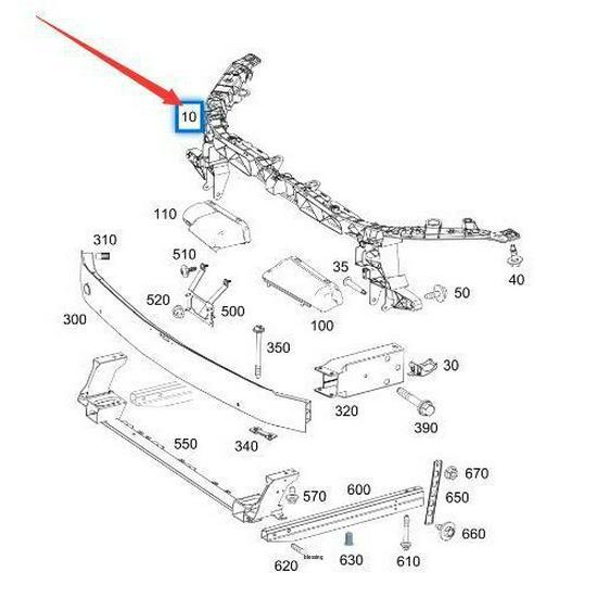 Mercedes-Benz CLA C118 Radiator Frame (1776208000)