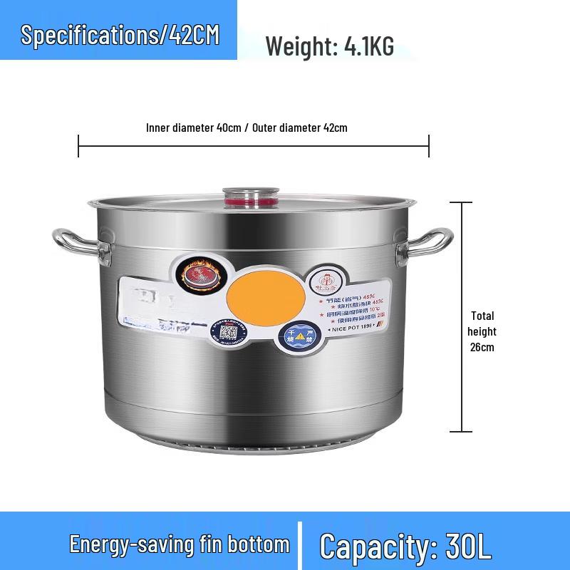 Xihe Commercial 304 Stainless Steel Soup Pot