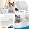 Packung mit 8/12 Haustier-Wasserbrunnen-Filtern Katze Hund Ersatz Aktivkohlefilter Mehrfachfiltration Passend für 1,6L/2L/2,4L/3L