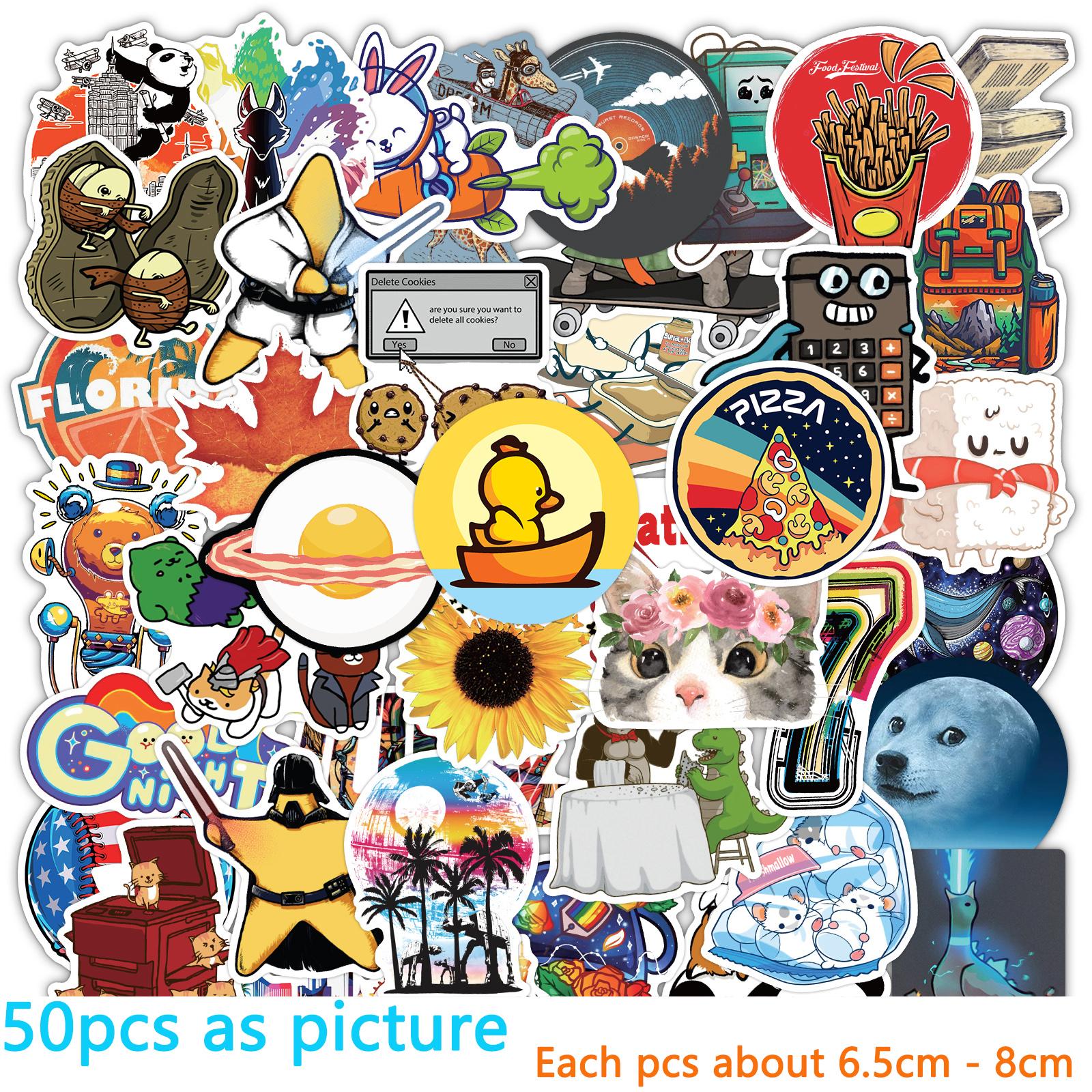 

50/100x кавайная наклейка для скрапбукинга, водостойкая забавная трендовая наклейка для девочек и взрослых, милая наклейка с изображением животных, мультяшная наклейка для бутылки с водой