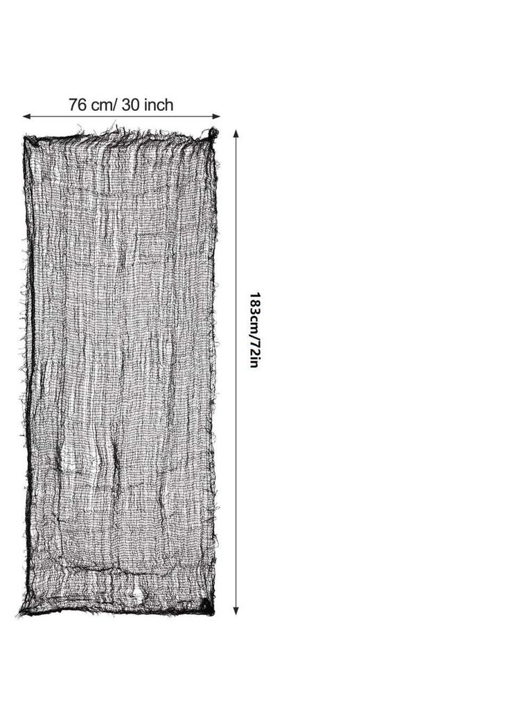 76X183 Cm Black Halloween Gauze Creepy Cloth Black Netting Spider Web Decor Halloween Horror House Party Decoration