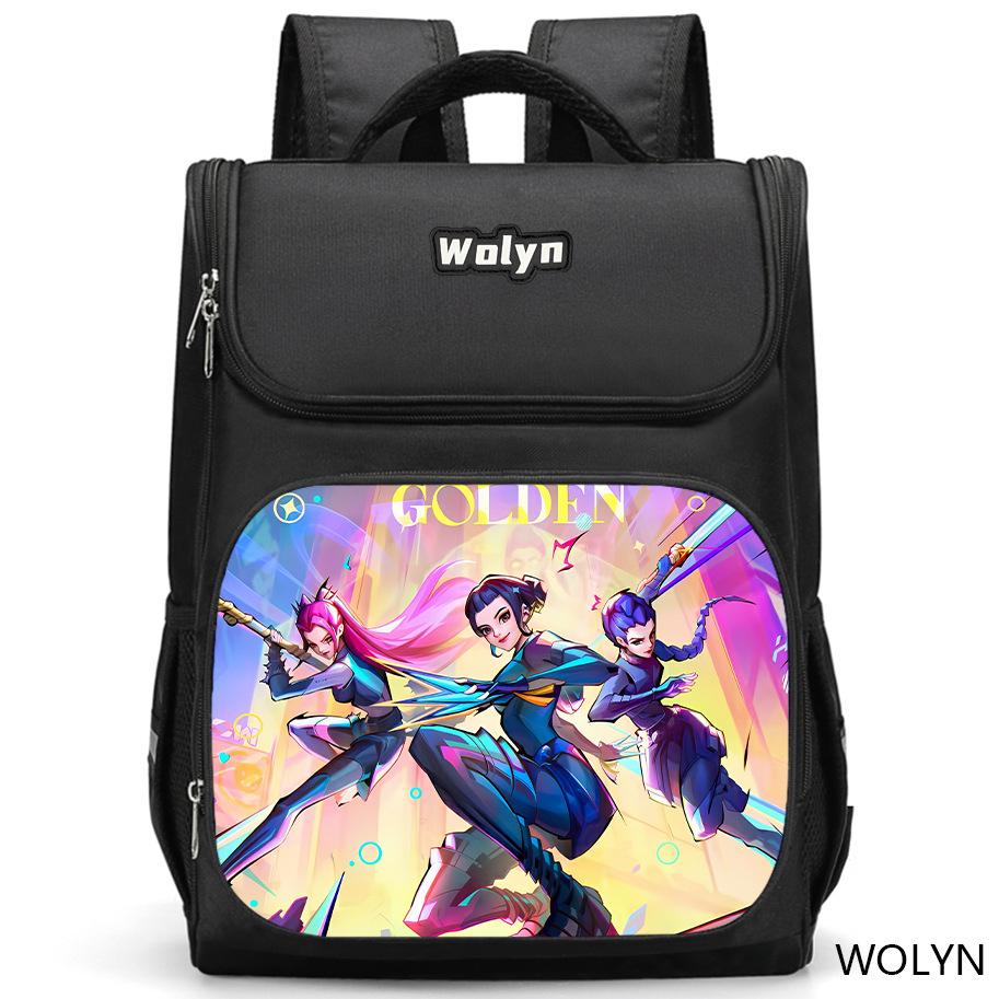 Kpop Demon Hunter Girl Group Trendy Children's Backpack HD Print Large Capacity Waterproof Student Backpack Laptop Bag