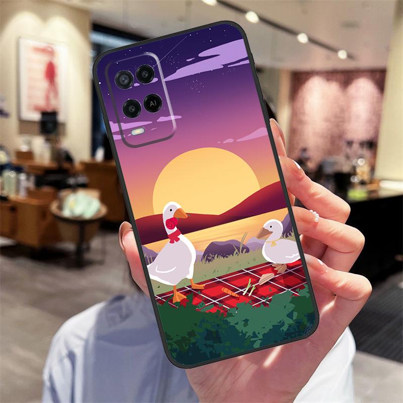 Cartoon Niedrige Gans Spiele Hülle Für Oppo A78 A98 A79 A18 A38 A58 A40 A60 A80 A16 A76 A96 A15 A74 A94 A54 A17 A77 Abdeckung