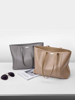 Cabas pour femme en cuir véritable de grande capacité - Sac à bandoulière de navetteur polyvalent tendance 2025