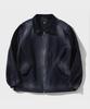 Ffeff Studio Vintage Washed Wool Half Zip-Up Jacket (Navy)