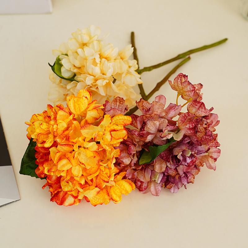 Artificial Hydrangea Bouquet Simulation Silk Flowers For Home Wedding Office Party Garden Cafe