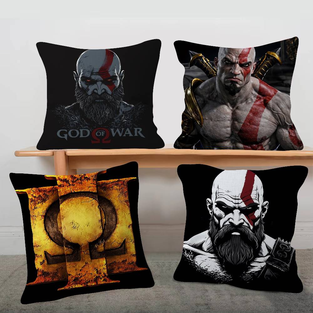 Game God Of War Cute Cartoon Two-dimensional Pillowcase Bedroom Sofa Cushion Cover Nap Pillow Cover