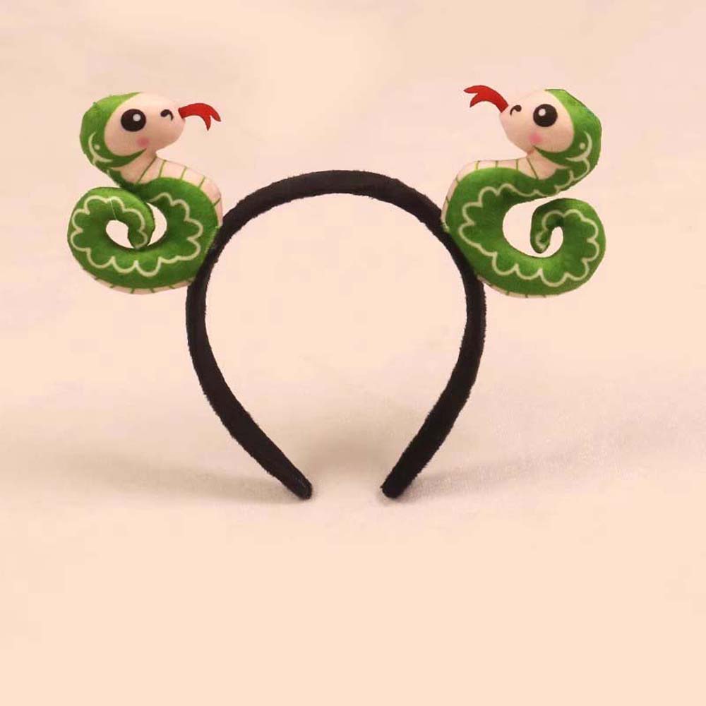Korean Style Plush Snake Headband Headwear New Year Hair Hoop Creative Plush Snake Hairband  Party