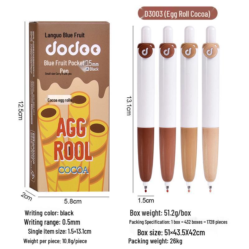 

Kuangcai Morandi Blue D3001 Neutral Pen - Stylish Clickable Pocket Pen for Students 0.5mm