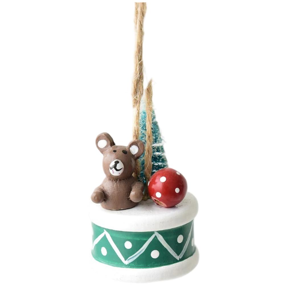 Mini Resin Snowman and Bear Hanging Ornaments for Holiday Decoration