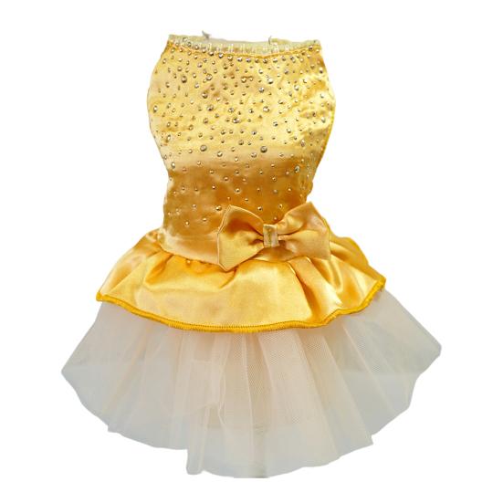 Fabulous Comfortable Patchwork Cat Wedding Dress Bow-knot Decor Scattered Hem Pet Apparel