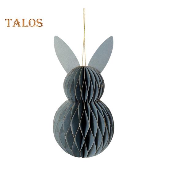 

Сотовый пасхальный орнамент 3D бумажный кролик подвесное украшение сотовый кролик украшение стола центральный элемент для пасхальной вечеринки весенний праздник серый