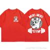 Anime T Shirt Men's 100% Cotton Leisure T-Shirts Crew Neck Mice Muki- Muki Gym Tee Shirt Short Sleeve Clothes Printed