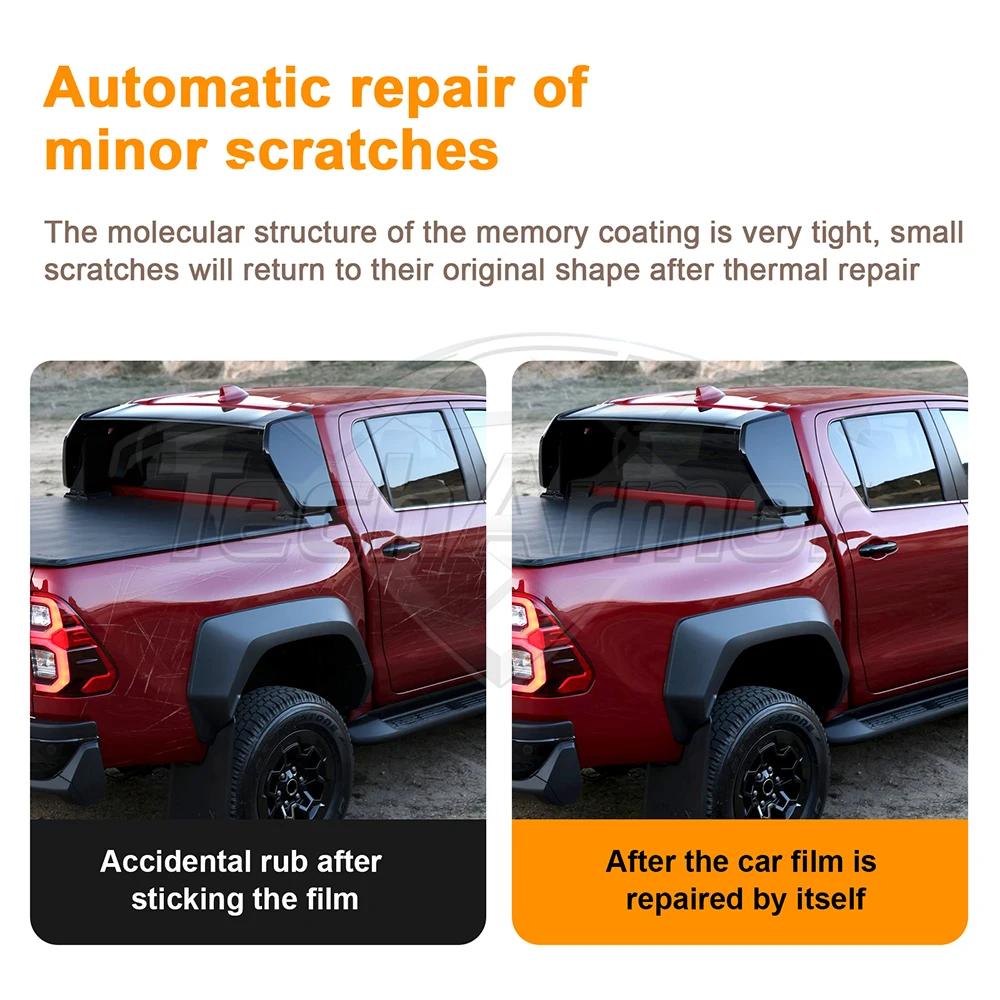 For Toyota Hilux GR Sport 2022-2025 TPU Car Headlight Protective Film Transport & Smoke Anti-Scratch Auto External Accessories