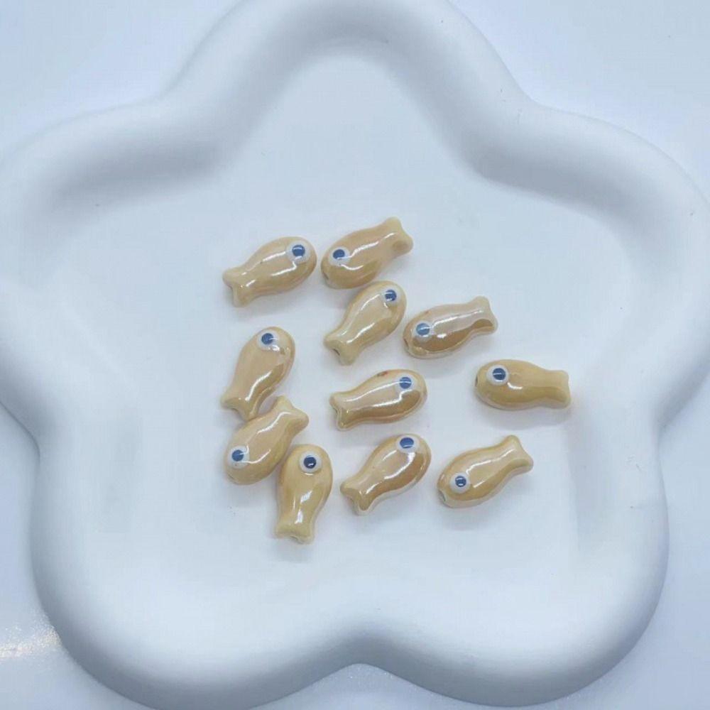 10Pcs Handmade Craft Ceramic Spacer Loose Beads Ceramic Jewelry Making Material  Gift