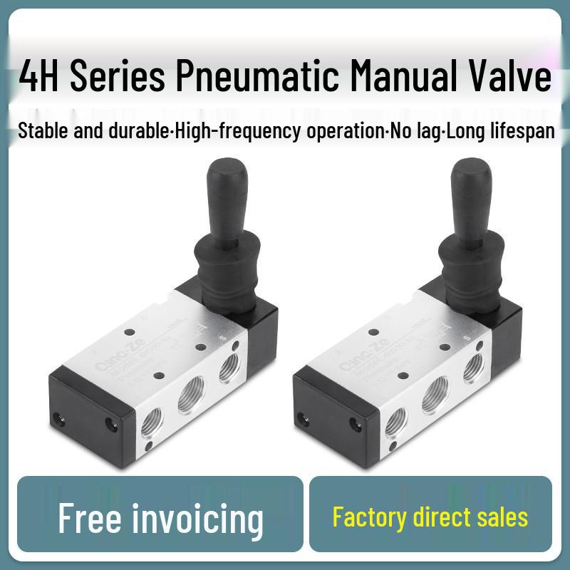 Cylinder Pneumatic Control Switch 4H210-08: Two-Position, Five-Way Reversing Valve with Manual Hand Pull, 4H310-10