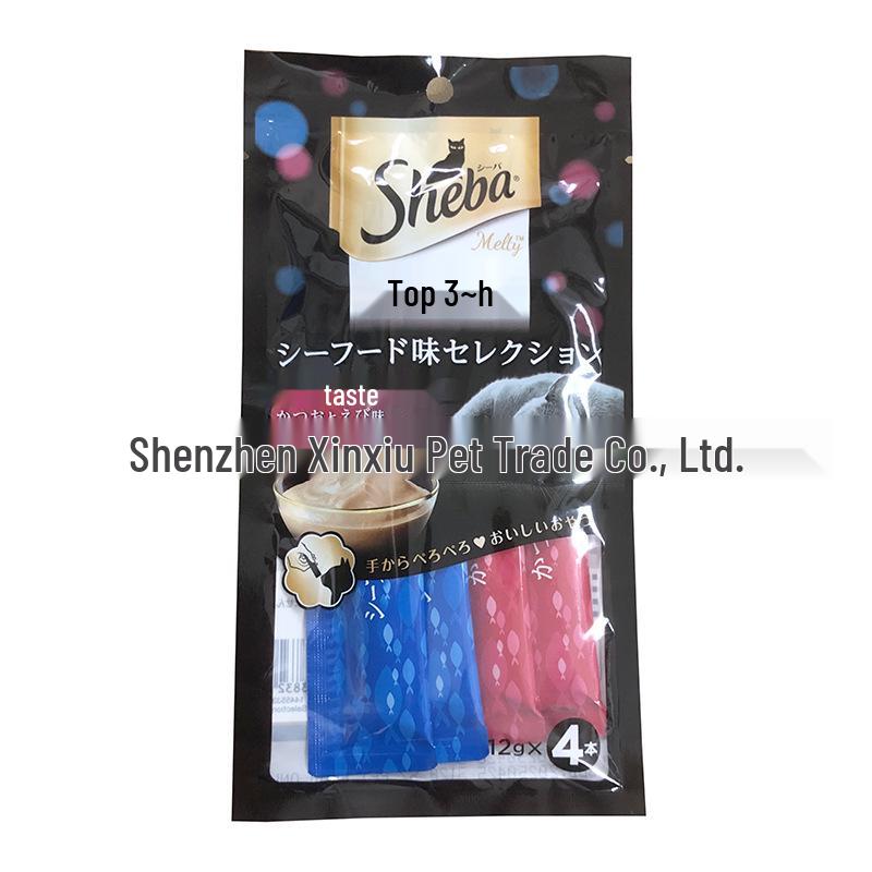 Gustare Moale pentru Pisici Sheba: 12g*4 Stickuri - Hrană Umedă pentru Adulți & Pisoi