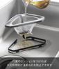Yamazaki Tower Stainless Steel Triangular Drainer with Draining x x H15cm Not 1556 Net, Black, W20.6 D10.8 (Cushion Included),
