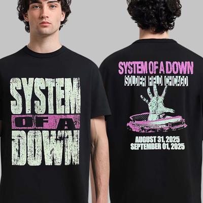 System Of A Down Soldier Field Chicago 2025 T-shirt Op 31 augustus en 1 september